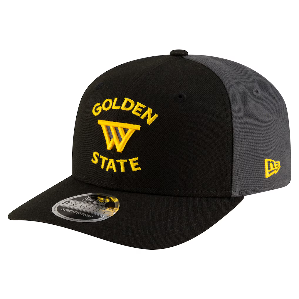 New Era Golden State Warriors Statement Edition 9SEVENTY Stretch-Snap Hat-Black