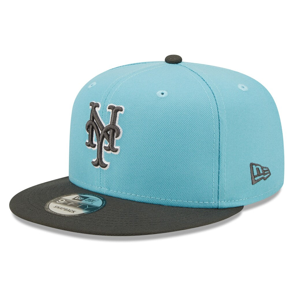 New Era New York Mets 2-Tone Color Pack 9FIFTY Snapback Hat-Light Blue/Charcoal
