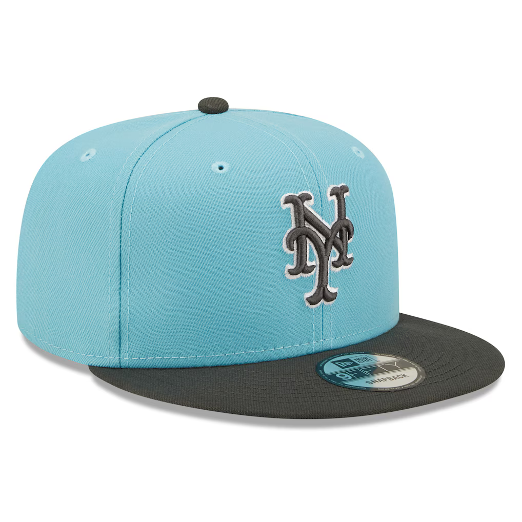 New Era New York Mets 2-Tone Color Pack 9FIFTY Snapback Hat-Light Blue/Charcoal