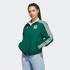 ADIDAS WOMANS Mexico Anthem Jacket - Green/Wonder White