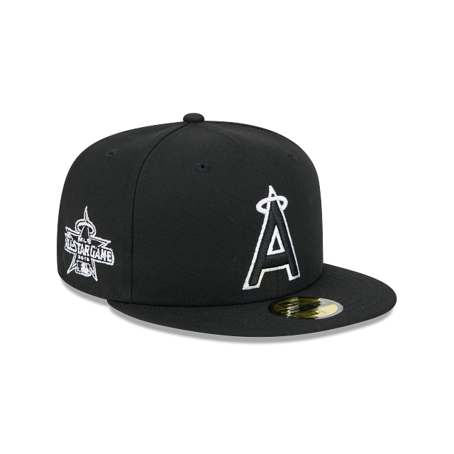 New Era Los Angeles Angels Side Patch 2010 All-Star Game 59fifty Fitted Hat-Black/White