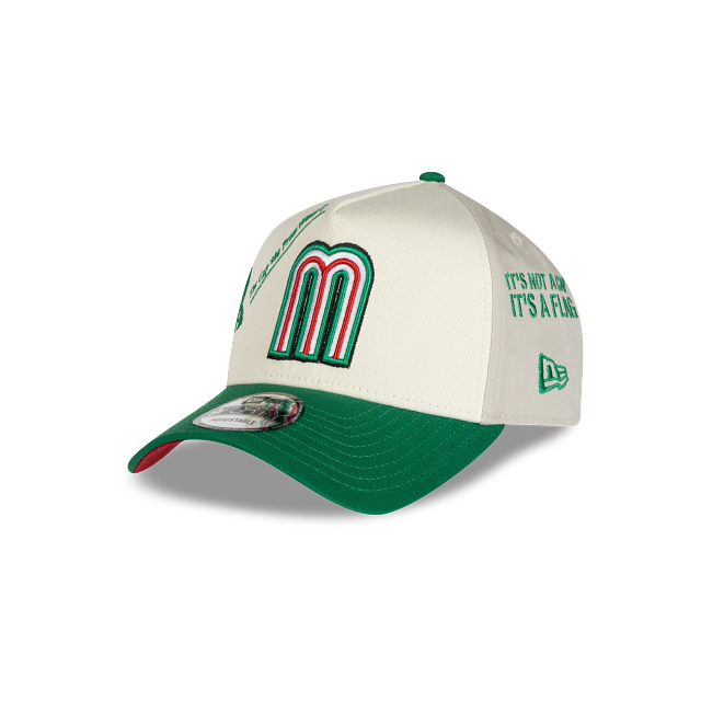 New Era Mexico Anniversary Series A-Frame 9FORTY Adjustable Hat-White/Green