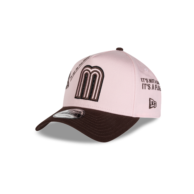 New Era Mexico Anniversary Series A-Frame 9FORTY Adjustable Hat-Pink/Brown