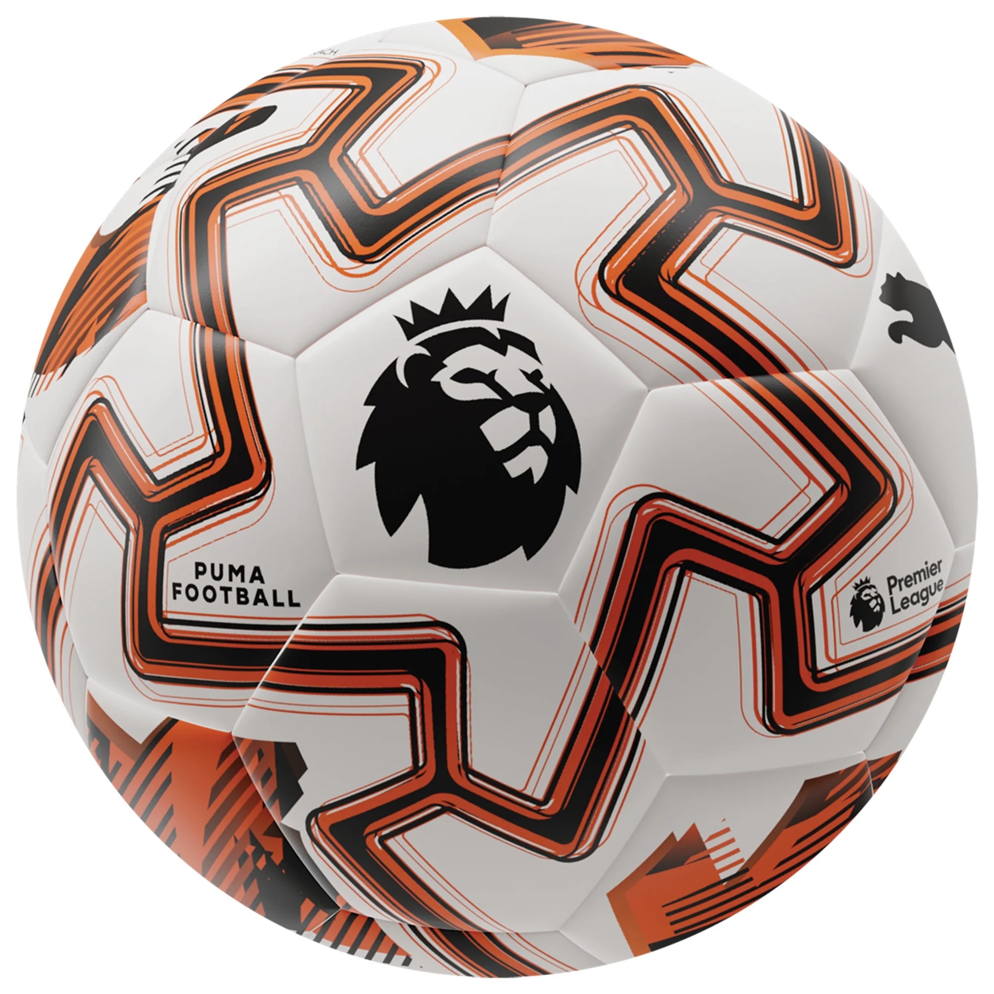 Puma Orbita Premier League Match Soccer Ball 25/26-White/Heat Fire/Black