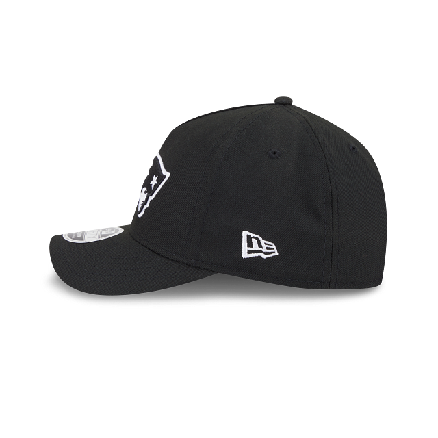 New Era New England Patriots M-Crown 9FORTY A-Frame Adjustable Hat-Black/White