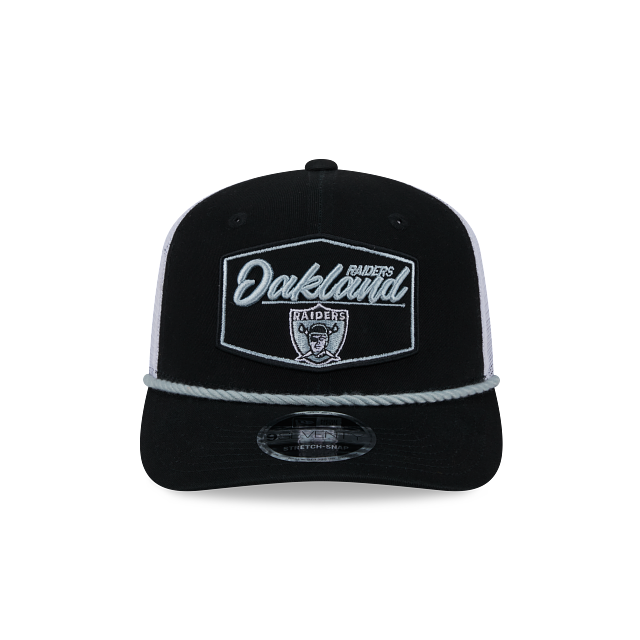 New Era Las Vegas Raiders Rope 9SEVENTY Trucker Stretch-Snap Adjustable Hat-
