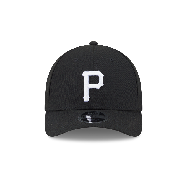 New New Pittsburg Pirates 9FORTY M-Crown Adjustable Hat-Black on White