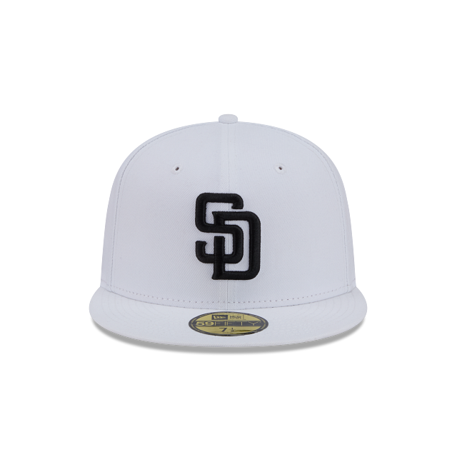 New Era San Diego Padres Color Basic 59FIFTY Fitted Hat- White/Black