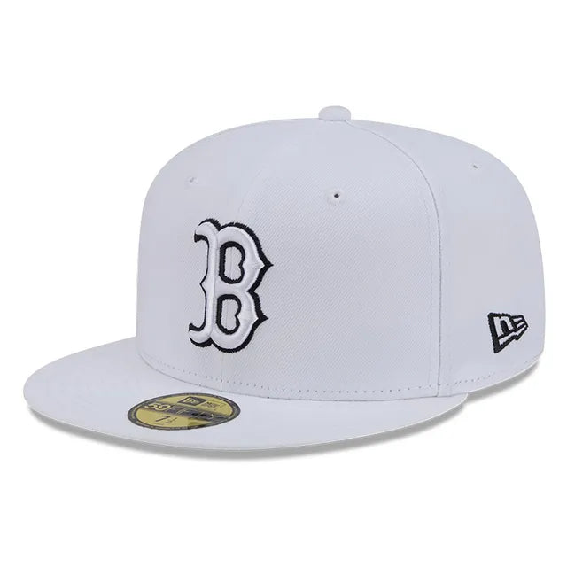New Era Boston Red Sox Color Basic 59Fifty Fitted Hat- White/Black