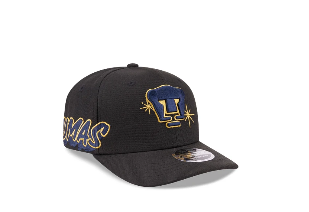New Era Pumas UNAM 9Seventy Cap "Pumas" Side Patch Strech-Snap - Black