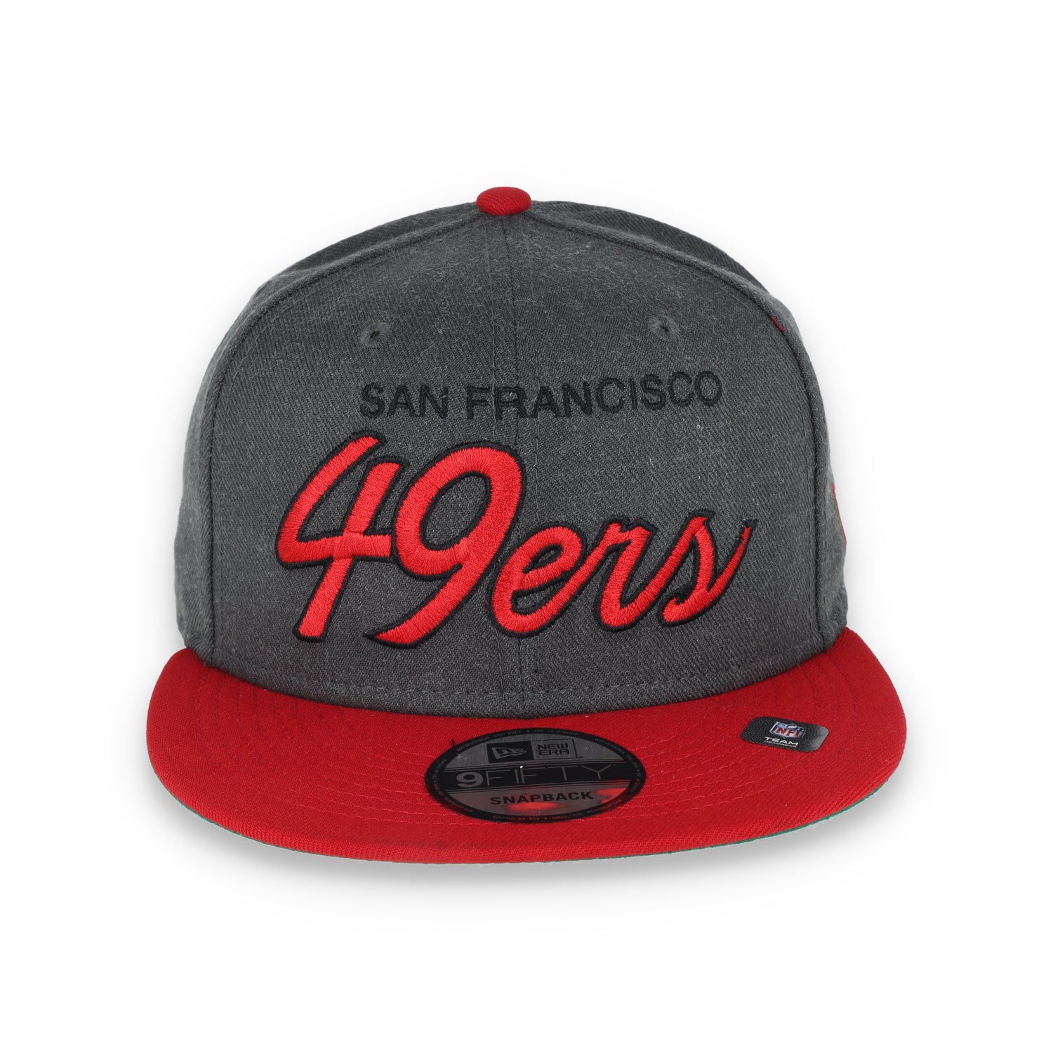 NEW ERA SAN FRANCISCO 49ERS 2TONE SCRIPT 9FIFTY SNAPBACK-HEATHER/RED