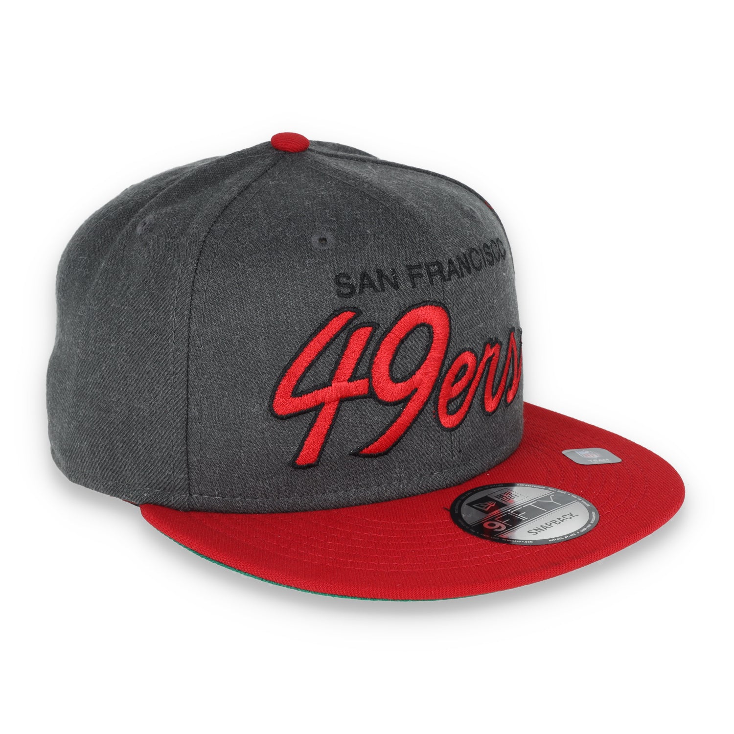 NEW ERA SAN FRANCISCO 49ERS 2TONE SCRIPT 9FIFTY SNAPBACK-HEATHER/RED