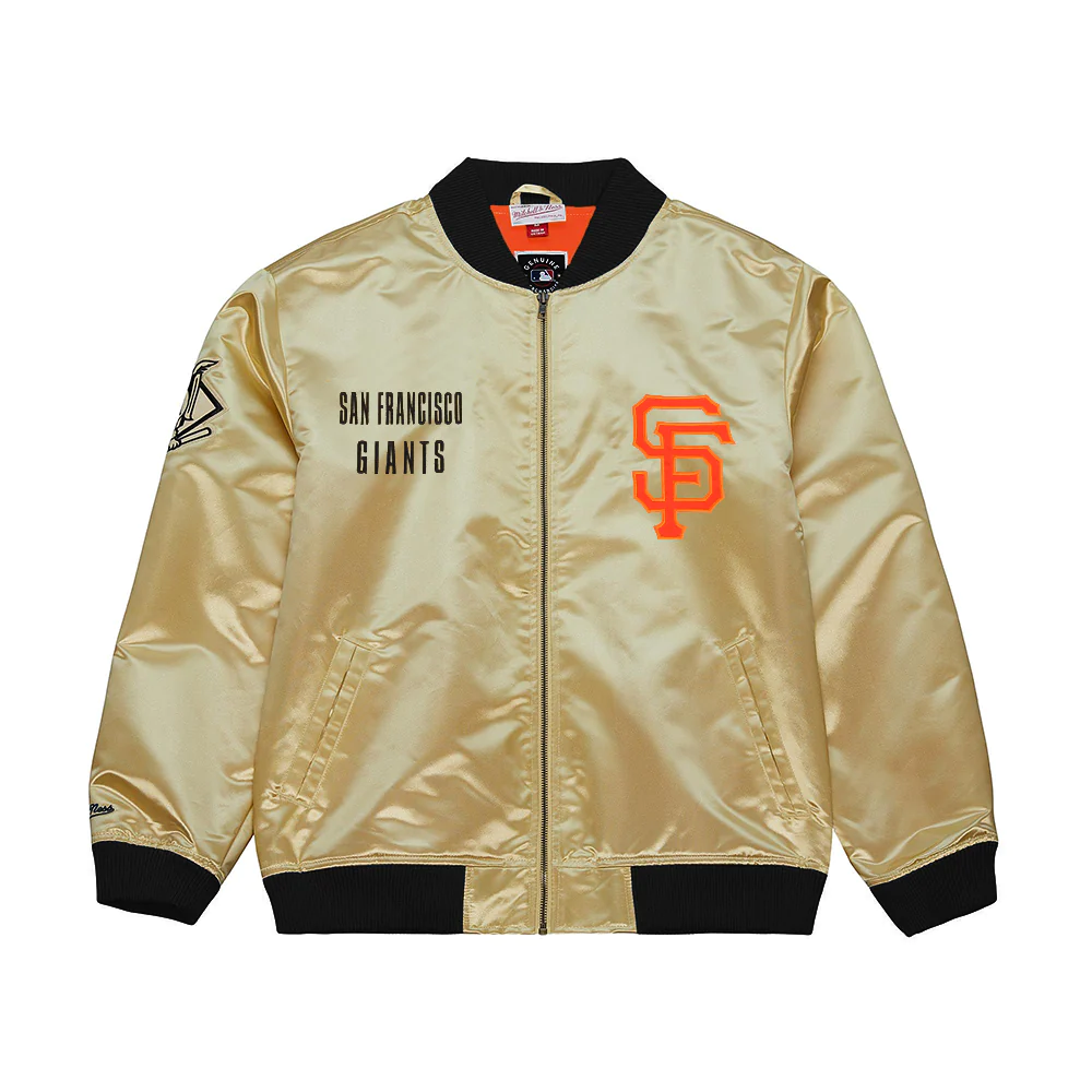 Mitchell & Ness San Francisco Giants Team OG 2.0 Lightweight Satin Current Logo Jacket-Gold