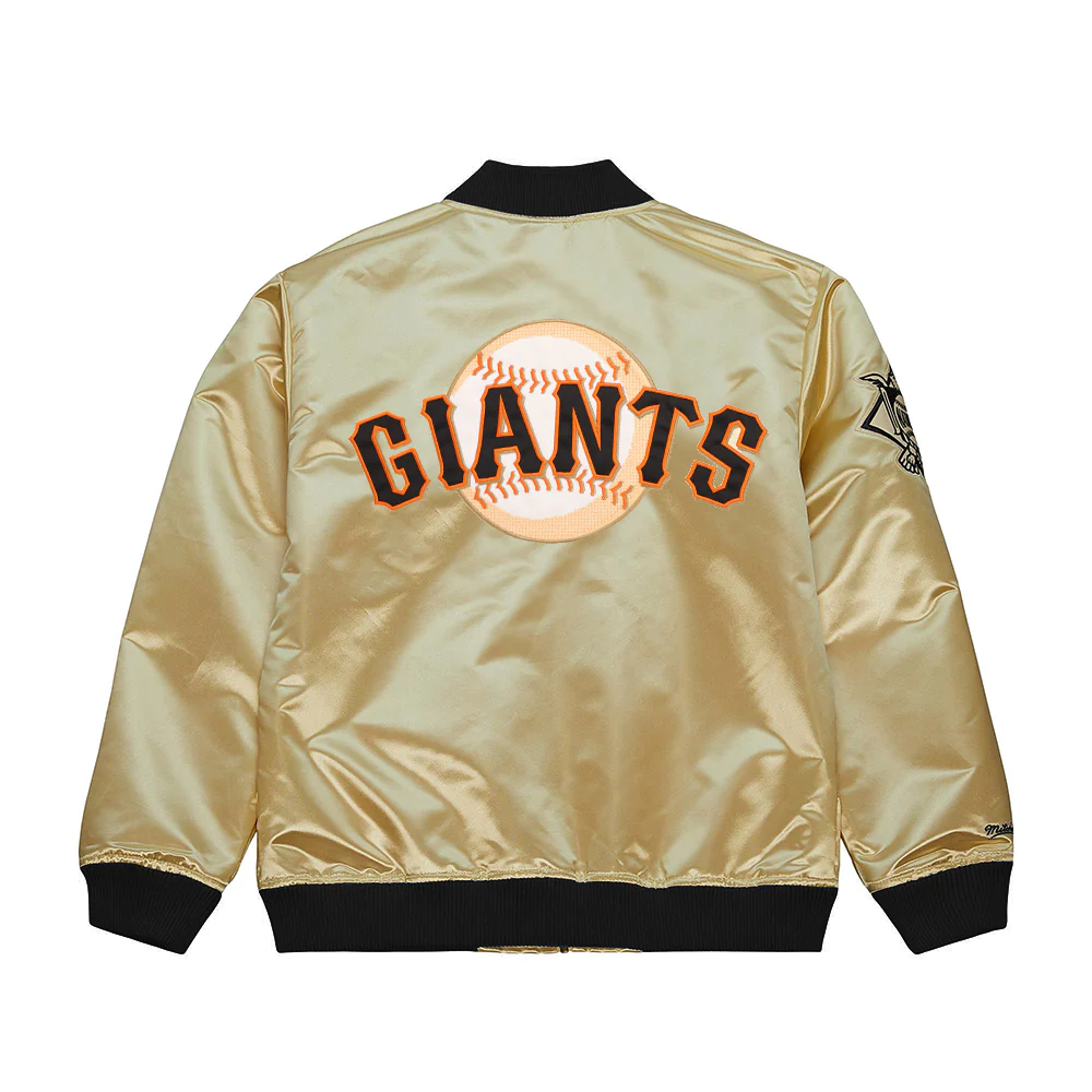 Mitchell & Ness San Francisco Giants Team OG 2.0 Lightweight Satin Current Logo Jacket-Gold