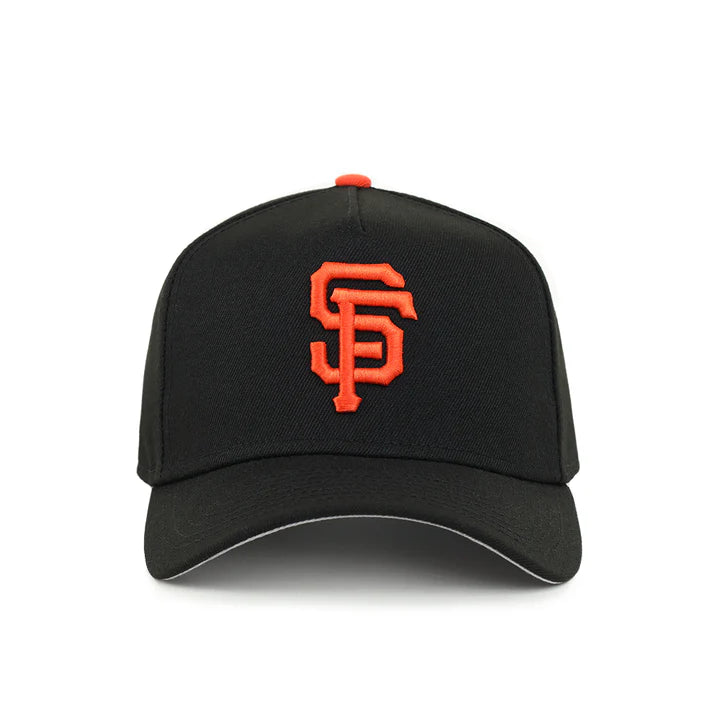 New Era San Francisco Giants A-Frame 9FORTY Adjustable Snapback Hat-Black
