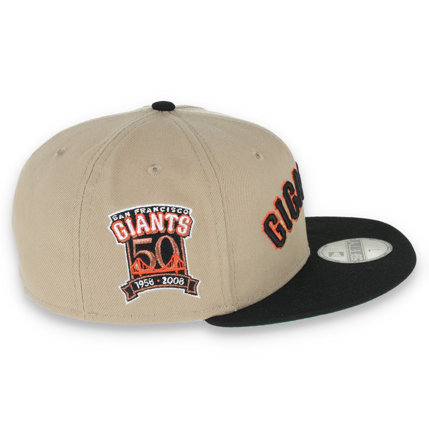 New Era San Francisco Giants "Gigantes" 1958-2008 50th Anniversary Side Patch 59FIFTY Fitted - Khak