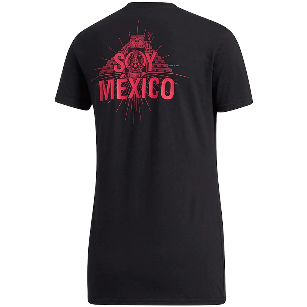 Adidas Women's Mexico National Team Crest Amplifier T-Shirt-Black/Pink