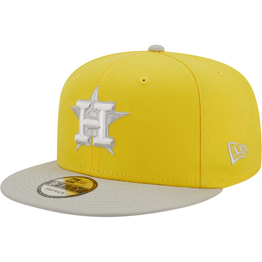 New Era Houston Astros 2-Tone Color Pack 9FIFTY Snapback Hat-Yellow/Gray