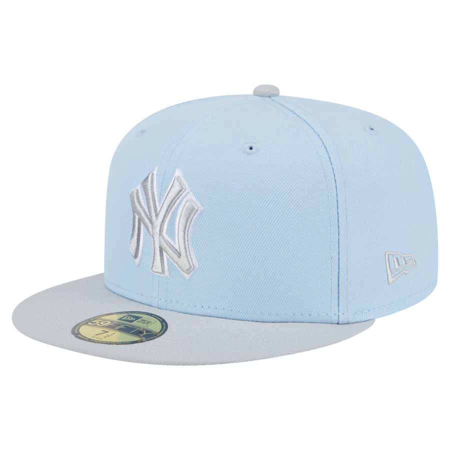 New Era New York Yankees 2-Tone Color Pack 59FIFTY Fitted Hat-Light Blue/Gray