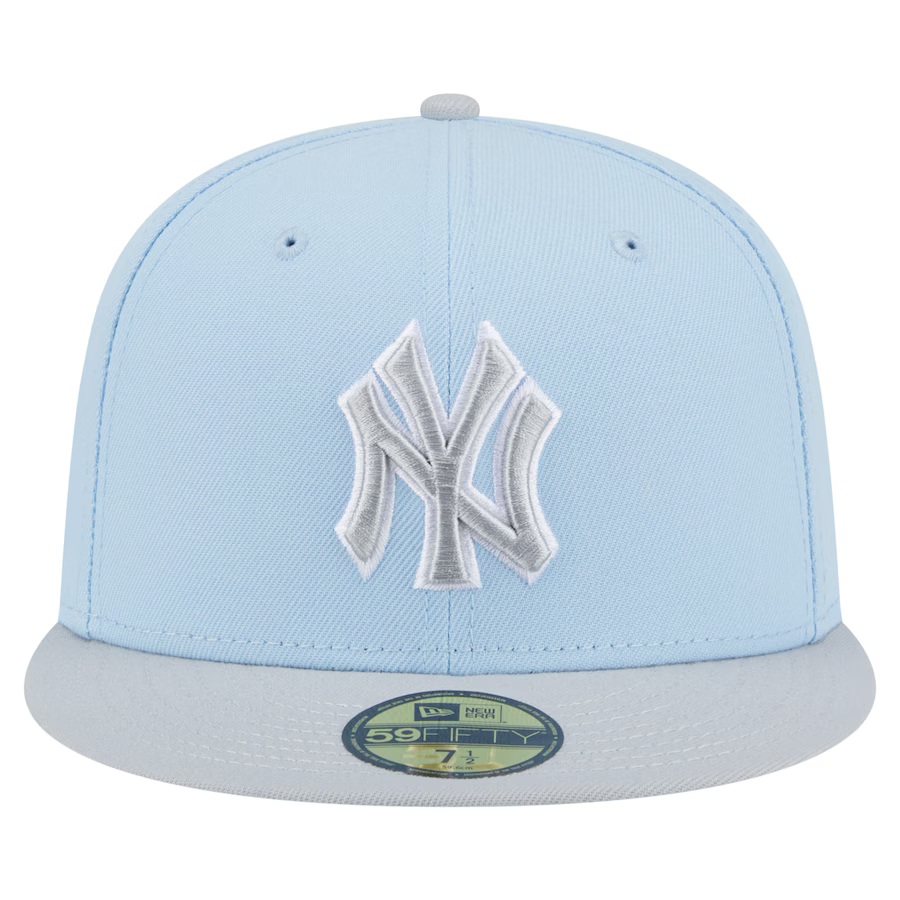 New Era New York Yankees 2-Tone Color Pack 59FIFTY Fitted Hat-Light Blue/Gray