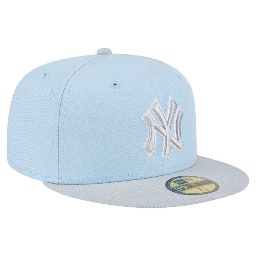 New Era New York Yankees 2-Tone Color Pack 59FIFTY Fitted Hat-Light Blue/Gray