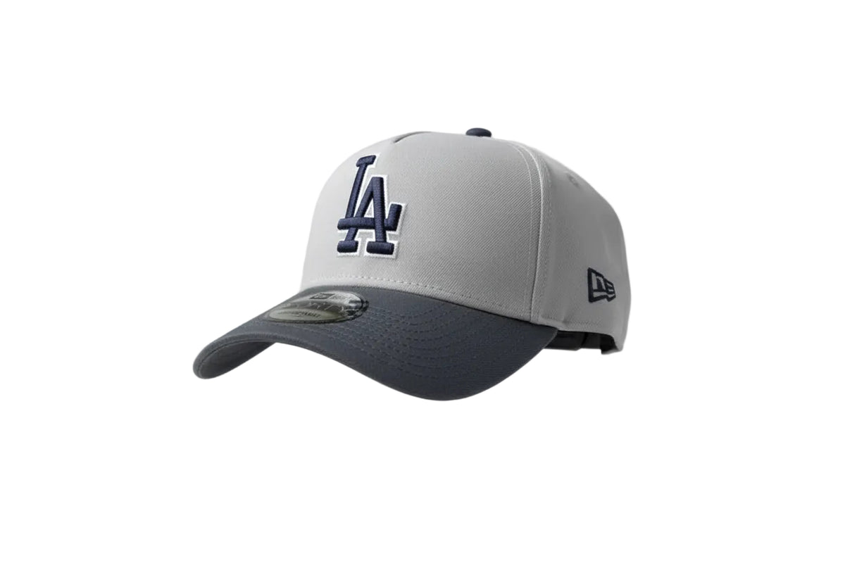 New Era Los Dodgers Light gray.Dark Gray Samurai side patch a frame