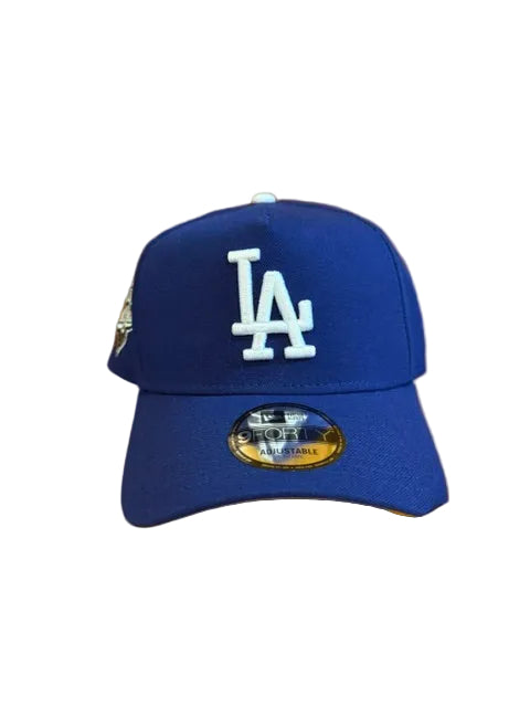 New Era Los Angeles Dodgers Blue a frame 2025 champs patch