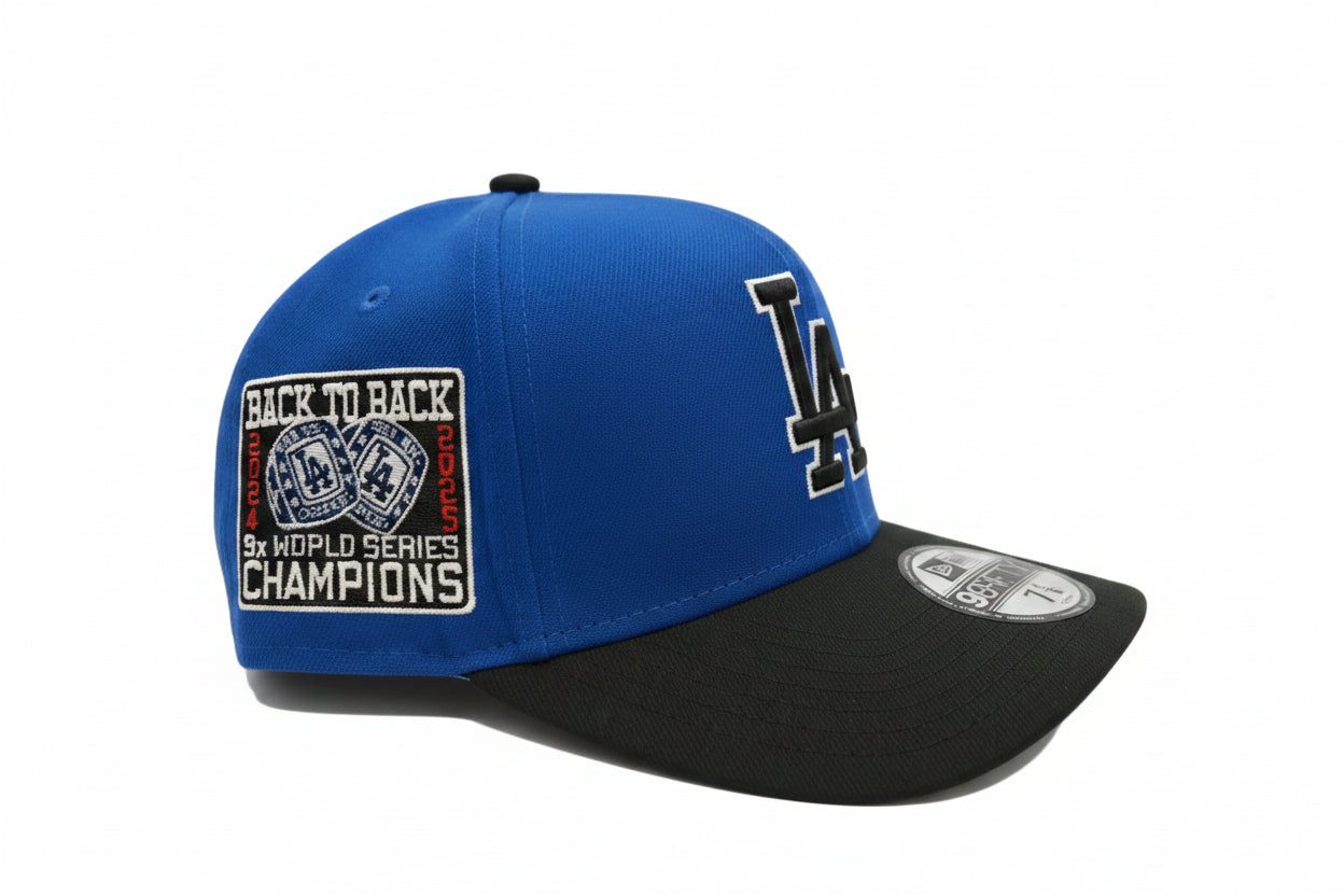 New Era Los Angeles Dodgers a frame blue/black back2back champs patch