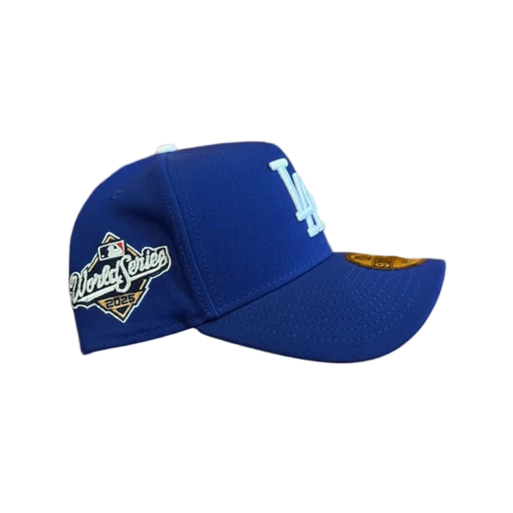 New Era Los Angeles Dodgers Blue a frame 2025 champs patch