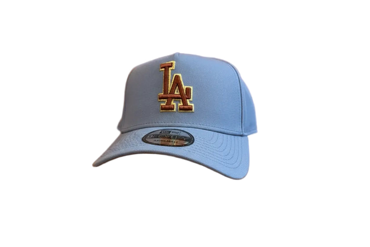 New Era Los Angeles Dodgers light blue a-frame 40th anniversary side patch camel UV