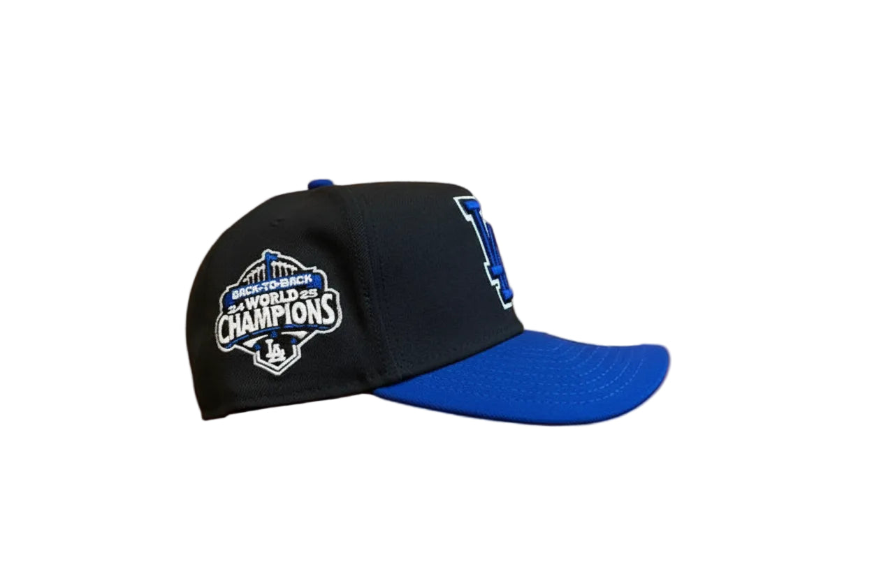 New Era Los Angeles Dodgera Black/Blue Back2back champs patch A-Frame