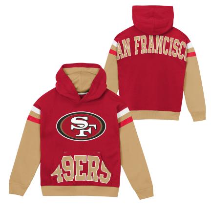 San Francisco 49ers Little Kid's Pass Rush Pull Over Fleece Hoodie