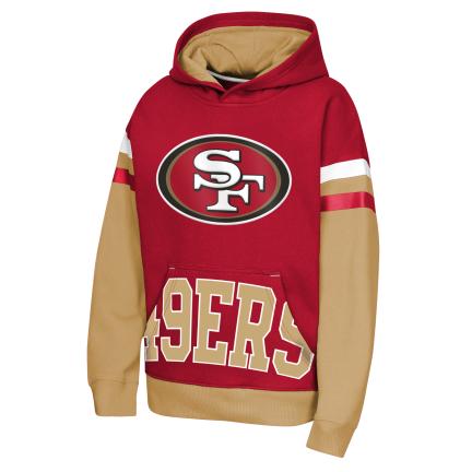 Youth San Francisco 49ers Pass Rush Pull Over Fleece Hoodie