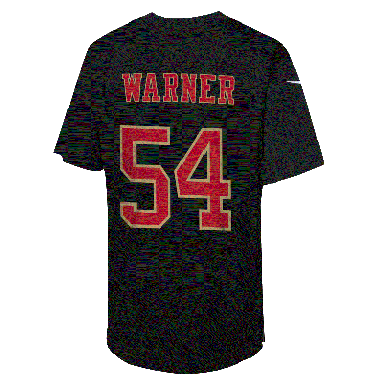Nike Youth San Francisco 49ers Fred Warner Game Jersey - Carbon Black