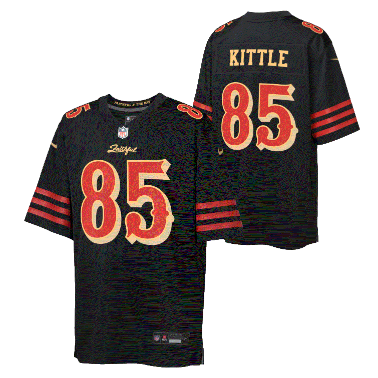 Nike Youth San Francisco 49ers George Kittle Rivalry Game Jersey-Black