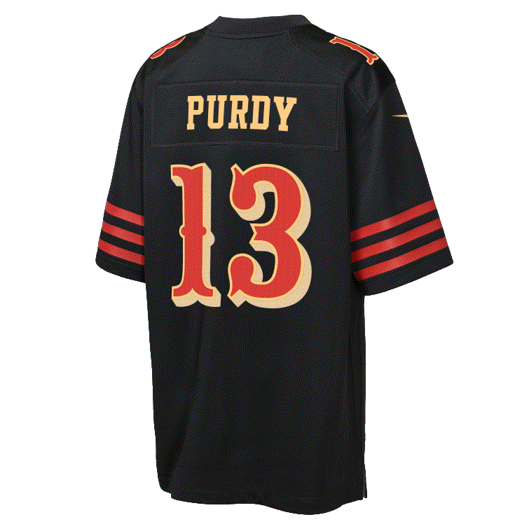 Nike Youth San Francisco 49ers Brock Purdy Rivalry Game Jersey-Black