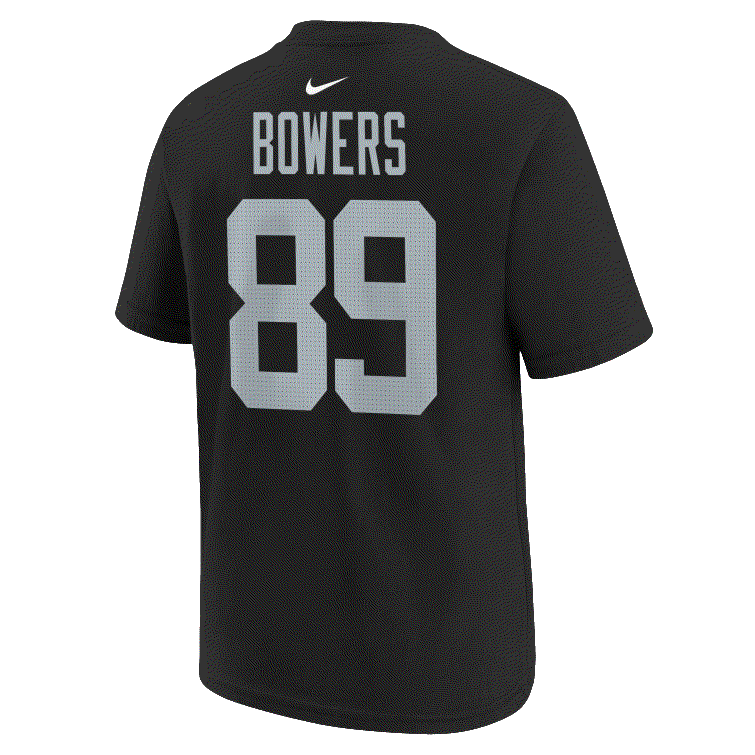 Nike Youth Las Vegas Raiders Logo Brock Bowers Player Name & Number T-Shirt