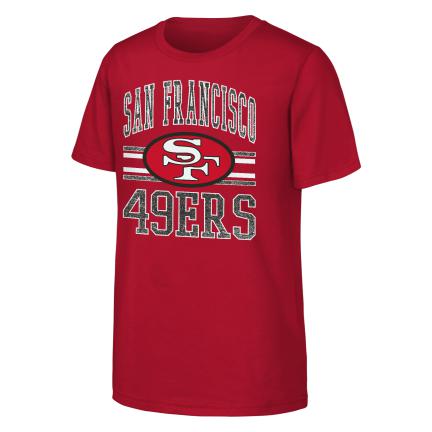 Youth San Francisco 49ers Thrift Style T-Shirt - Red