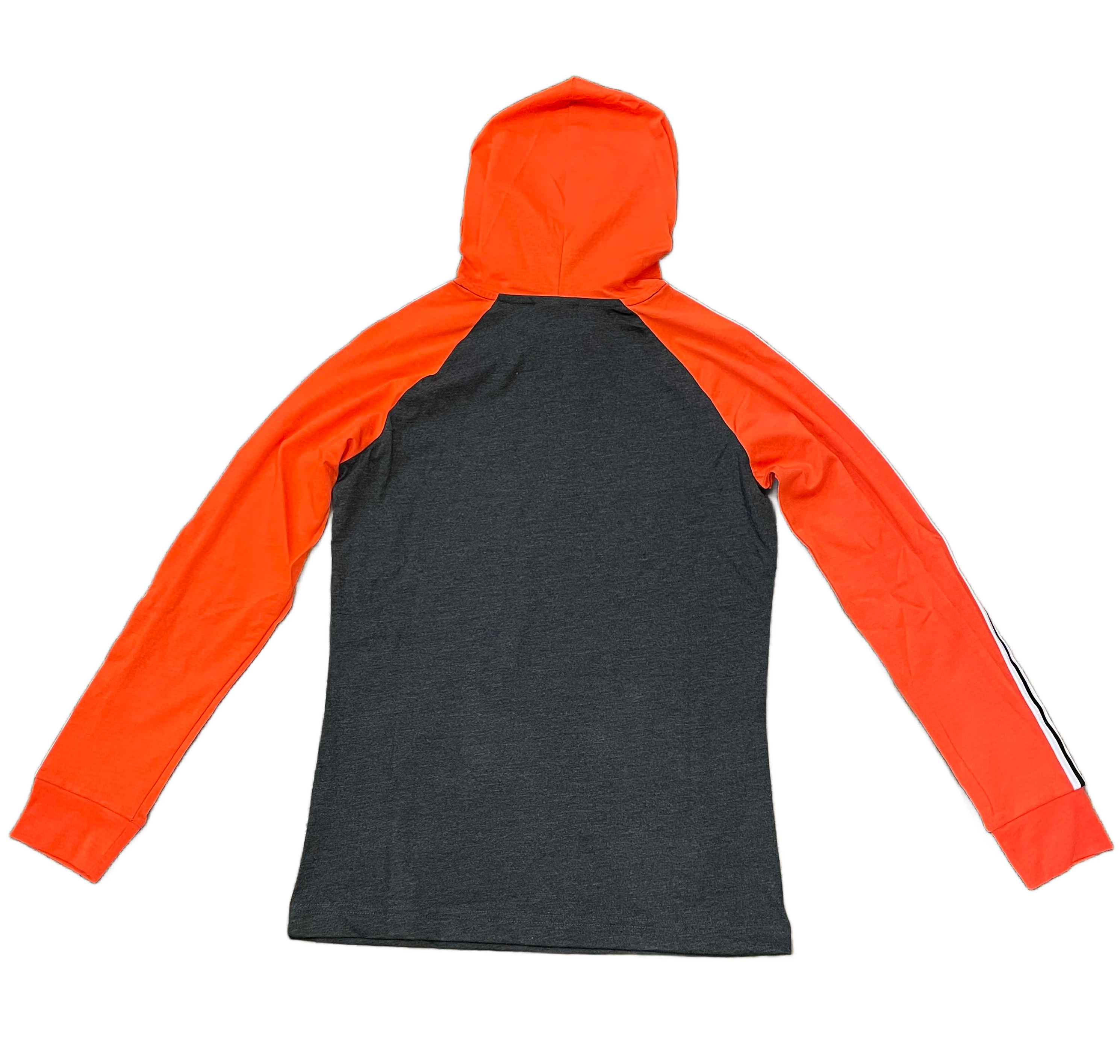 New Era Women's San Francisco Giants Lightweight Hoodie-Dark Grey/Orange