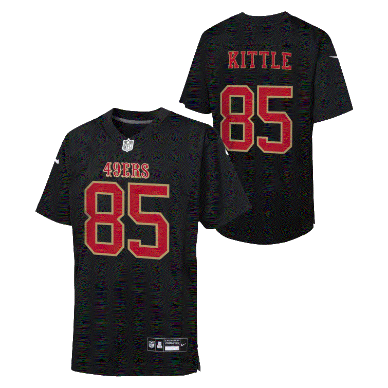 Nike Youth San Francisco 49ers George Kittle Carbon Black Jersey -