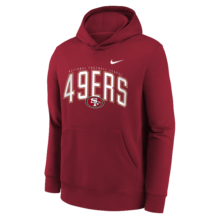 Nike Youth San Francisco 49ers Club Logo Hoodie-Red