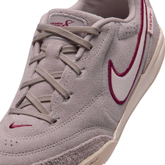 Nike Jr. Tiempo Streetgato PRM Big Kids' Indoor/Court Low-Top Soccer Shoes-Moon Particle/chalk-team Red