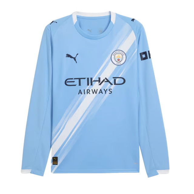 Puma Men's Manchester City FC Home Stadium Jersey Long Sleeve 25/26