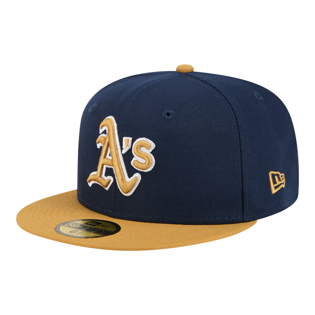 New Era Athletics Two-Tone Color Pack 59FIFTY Fitted Hat - Navy/Khaki