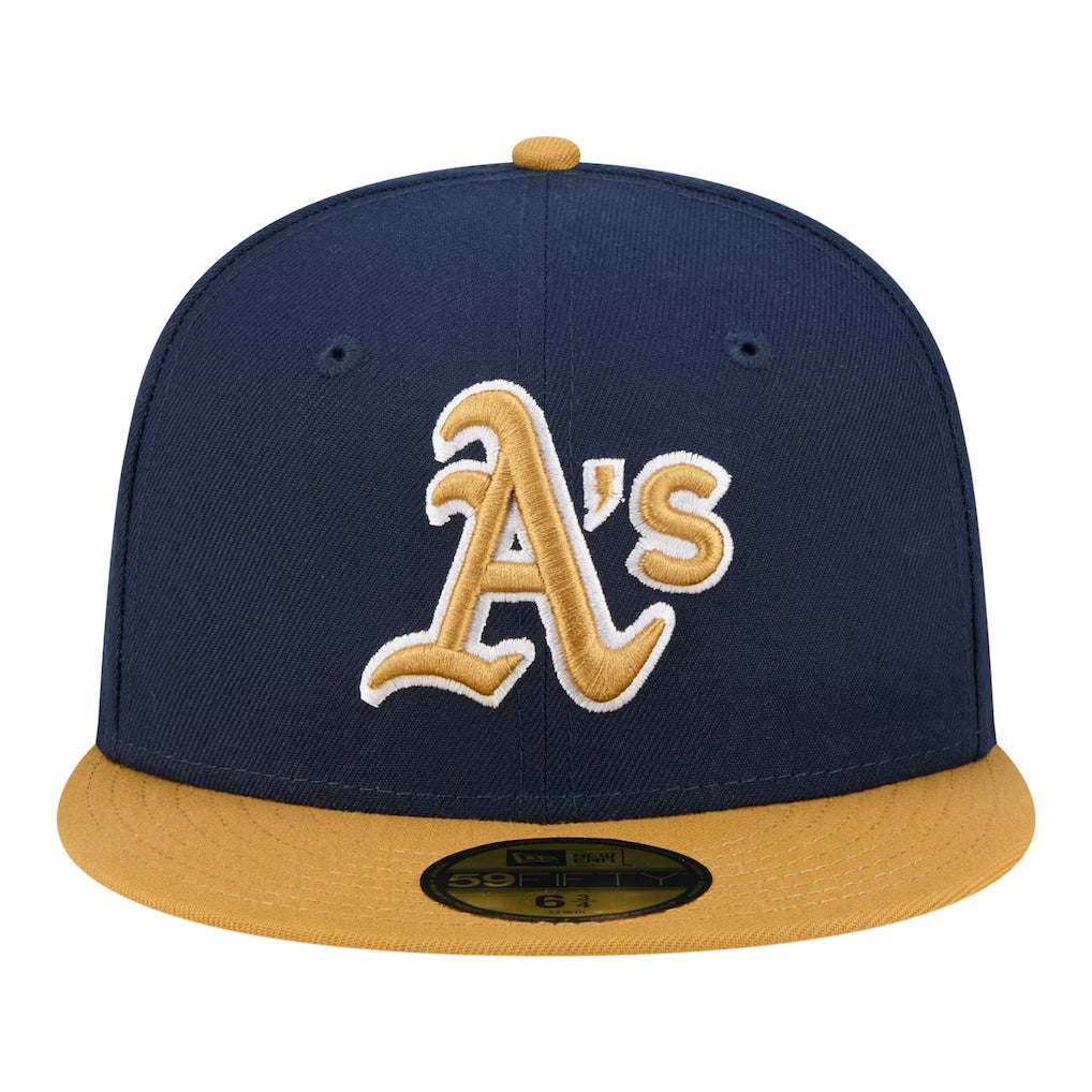New Era Athletics Two-Tone Color Pack 59FIFTY Fitted Hat - Navy/Khaki