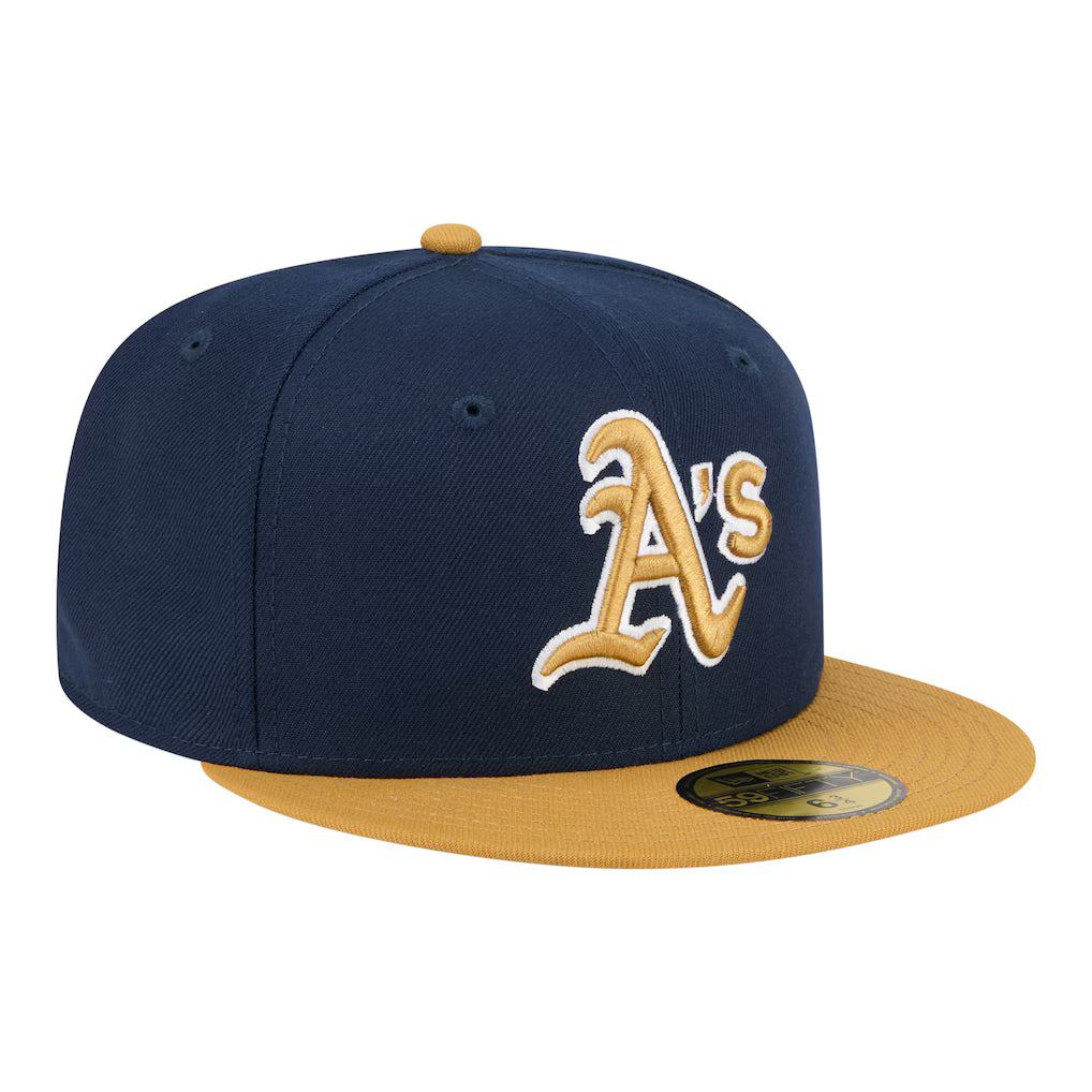 New Era Athletics Two-Tone Color Pack 59FIFTY Fitted Hat - Navy/Khaki