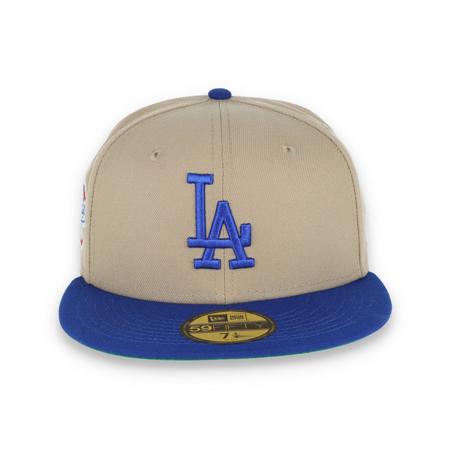 New Era Los Angeles Dodgers 100th Anniversary Side Patch 59FIFTY Fitted Khaki Hat