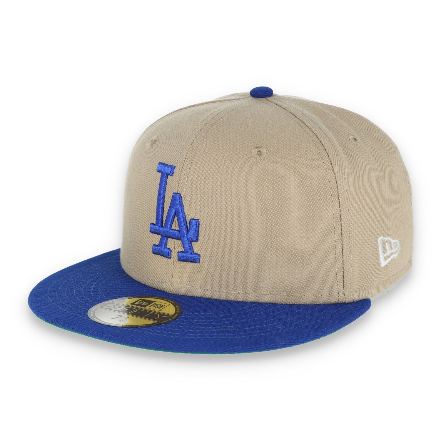 New Era Los Angeles Dodgers 100th Anniversary Side Patch 59FIFTY Fitted Khaki Hat