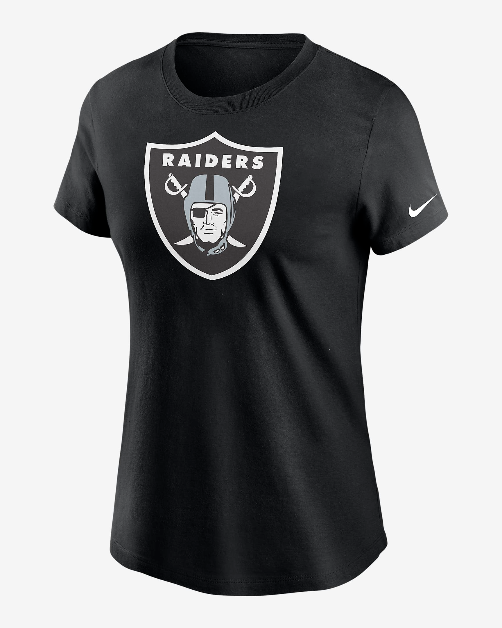 Nike Women's Las Vegas Raiders Black Primary Logo T-Shirt-Black