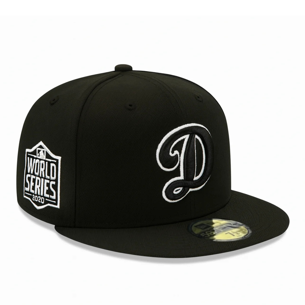 New Era Los Angeles Dodgers 2020 World Series Side Patch 59fifty Fitted Hat-Black/White